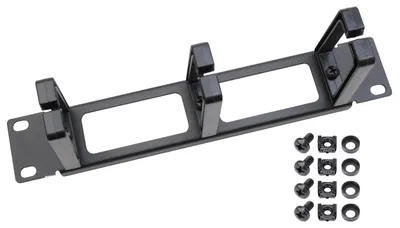 Rangierpanel mit 3 Ringen für 10 Zoll Serverschränke von HMF in Schwarz