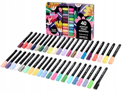 Produktbild von DecoTime Acrylmarker Set 40 Farben Künstler