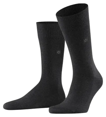 Produktbild von Burlington Herren Socken Leeds M So Baumwolle Wolle einfarbig 1 Paar, Grau Aspha