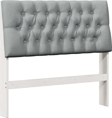 Zdjęcie produktu dla vidaXL Zagłówek tapicerowany jasnoszary 100 cm lite drewno sosnowe