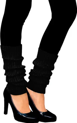 Produktbild von Oblique Unique Damen Stulpen Strümpfe 80er Jahre Party Fasching Karneval Aerobic Kostüm Accessoires - schwarz