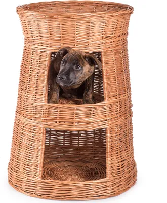 Produktbild von JIPRO® Katzenhaus, Hundehaus aus Weide Dom II. - Ø 50 x H 67(cm)