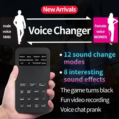 Produktbild von Stimmverzerrer mit Handmikrofon und multifunktionalem Soundeffektgerät für Smartphone/PS4 (S9)
