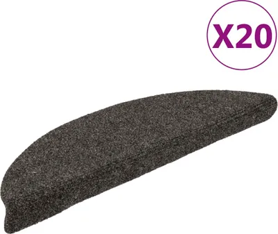 Obrázek produktu pro Schodové rohože samolepicí 20 ks 56 x 17 x 3 cm antracitové půlkulaté
