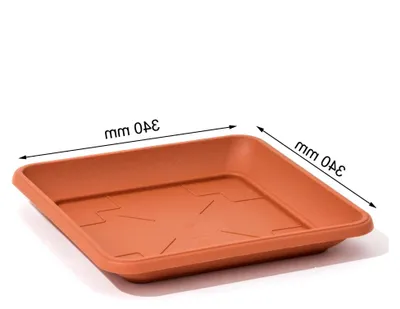 Produktbild von Quadratischer Untersetzer für Blumenkübel Pflanzkübel Terracotta 34 x 34 cm Kunststoff eckig