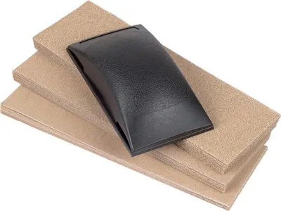 Produktbild von wolfcraft GmbH 1 Handschleifer-Set 51-teilig, Schleifblock, Schwarz, 70 x 210 mm, 70 mm, 130 mm, 1 Stück(e)