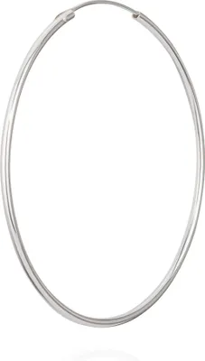 Produktbild von Einzel 925 Sterling Silber Creole Ohrring Ohrschmuck Ohrhänger 50mm 5170
