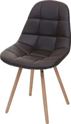 Productafbeelding van Eetkamerstoel HWC-A60 II, keukenstoel, retro design uit de jaren 50  kunstleer, bruin