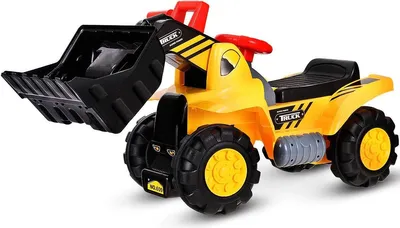 Produktbild von GOPLUS Bulldozer Kinderfahrzeug, Kinderauto Kinder mit Stauraum, Radlader Kinderauto mit Hupfunktion, mit Umkippen-Schutz, Spaß beim Zusammenbauen und Schrauben