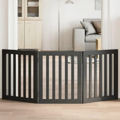 Produktbild von Faltbares Hundetor in Schwarz, 150 cm aus Pappelholz