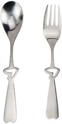 Immagine prodotto di Set di due pezzi composto da un uncino a forma di cuore e un cucchiaio con manici a forma di cuore