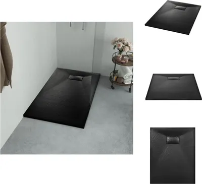 Immagine prodotto di vidaXL Piatto doccia SMC Nero 100×70 cm - Piatti doccia