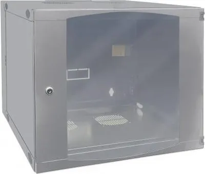 Productafbeelding van Intellinet 713856, Wandmontabele kast, 9U, draagvermogen 30 kg, met slot, gewicht 22 kg, grijs