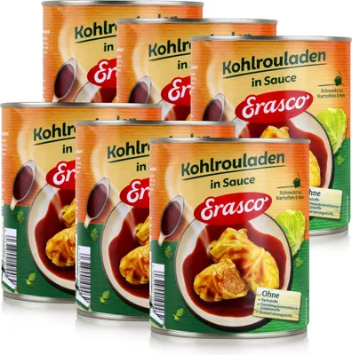 Produktbild von Erasco Kohlrouladen in Sauce 800g Fertigessen (6er Pack)