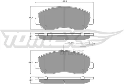 Produktbild von TOMEX brakes Bremsbeläge Satz Vorne Bremsklötze für RENAULT MASTER III Kasten (FV) TX 16-40