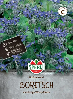 Produktbild von SPERLI Boretschsamen Gurkenkraut Borago officinalis 50 Pflanzen