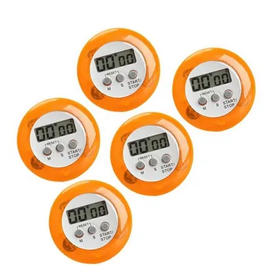 Produktbild von Set mit 5 digitalen Küchentimern, Weckern, orange