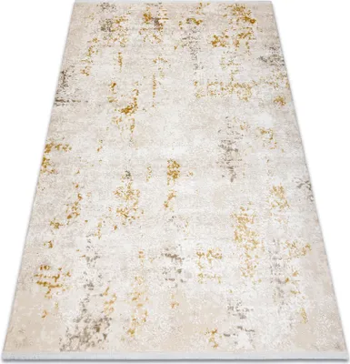 Produktbild von Moderner Teppich DUKE 51546 creme / gold - Vintage, strukturiert, sehr weich, Fransen beige 180x270 cm