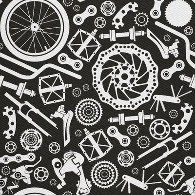 Productafbeelding van Buitenkussens Oxford - Motief: Fietsonderdelen