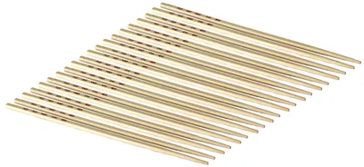 Bambus-Essstäbchen, 10 Paar, 26,5 cm, rund, beige