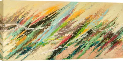 Produktbild von Leinwandbilder, moderner abstrakter Stil - Lucas, Farbvibration - 140x70 cm