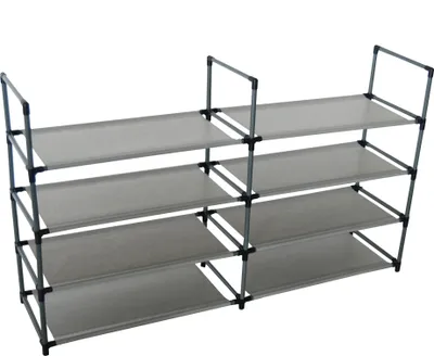 Produktbild von Natsen Schuhregal 8 Ebenen 117x29x73cm Schuhstaender Schuhablage Schuhschrank fuer 24 Paar Schuhe Grau  SR1172973-G