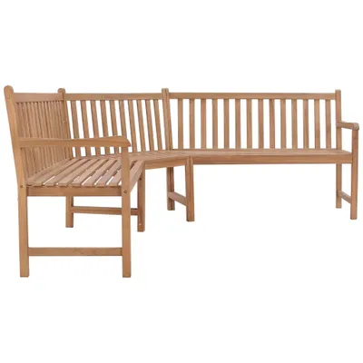 Produktbild von vidaXL Garten-Eckbank 185x185x90 cm Massivholz Teak