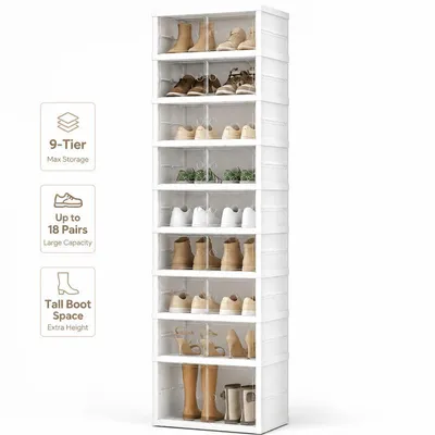 Produktbild von Schuhschrank 9-stöckig mit Stiefelfach