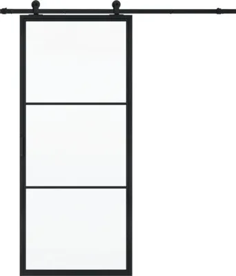 Produktbild von Pertura Schiebetür Komplett-Set Jarn 01 Satin 1000x2350 mm inkl. Laufschiene mit Rolle,Griff-Set