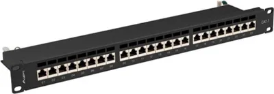 Produktbild von Lanberg Patchpanel 24-Port 1U 19" Cat. 7 FTP geschirmt schw.