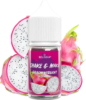 Produktbild von Belissia Shake and Make Drachenfrucht - 30 ml hochdosiertes Lebensmittelaroma - zum Nachfüllen - Für Backen, Speisen, Getränke, Shakes, DIY uvm