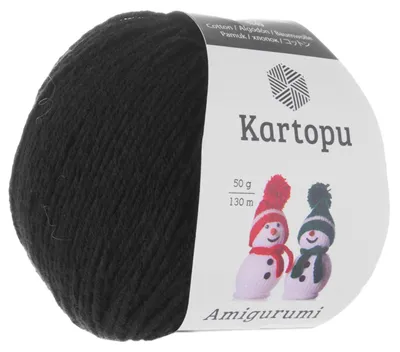 50g Strickgarn Kartopu Amigurumi schwarz