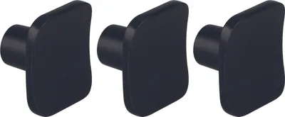 Immagine prodotto di Natural Goods Berlin maniglie per mobili rotonde KONKAV, pomelli per mobili 30x27mm, pomelli per armadi adatti a spessori di ante di 15-22mm, maniglie per armadi da cucina, cassettiere, credenze ecc., nero, 3 pezzi