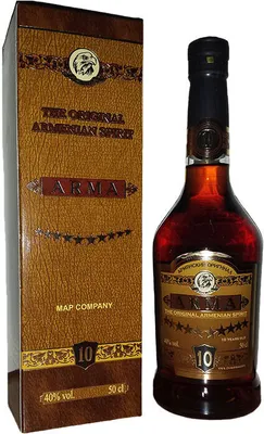 Produktbild von Armenische Spirituose Arma 0,5L 10 Jahre Reifezeit in Geschenkverpackung