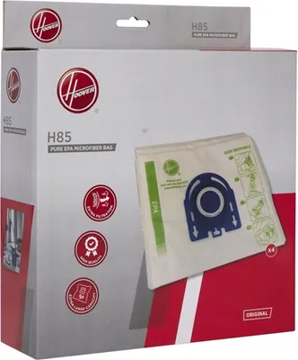Zdjęcie produktu dla Hoover H85, Worek na kurz, Bęben próżniowy, Biały, Mikrofibra
