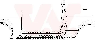 Produktbild von VAN WEZEL 1837101 Schweller Reparaturblech Einstiegblech Links für FORD Fiesta Mk4 Schrägheck (JAS, JBS) FIESTA III (GFJ) Fiesta Mk4 Kastenwagen (JVS)