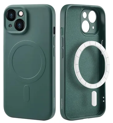 Imagen del producto de Funda de Colores con MagSafe para Apple iPhone 15 - Verde oscuro