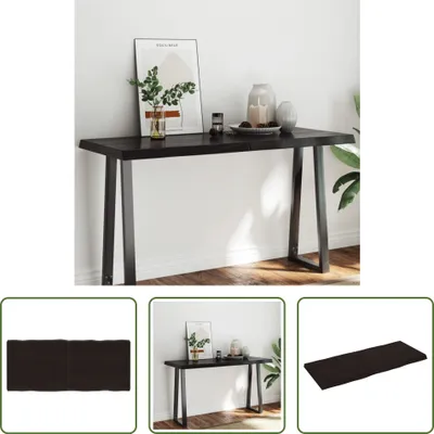 Produktbild von The Living Store Tischplatte 140x60x(2-6) cm Massivholz Behandelt Baumkante
