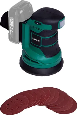 Produktbild von Vonroc Exzenterschleifer – 20V (Exkl. Akku & Charger) – Ø125mm -– Staubb. & 12x Schleifpapier