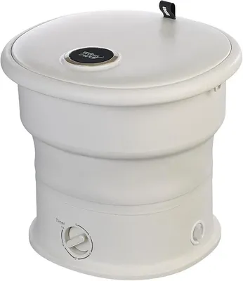 Zdjęcie produktu dla Mini pralka: Składana mini pralka turystyczna, do 1,5 kg, z pulsatorami, timerem, 50 W (pralka turystyczna, składana, bez)