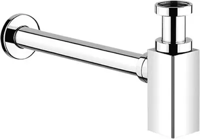 Produktbild von Ablaufgarnitur Siphon Waschbecken, Messing Chrom