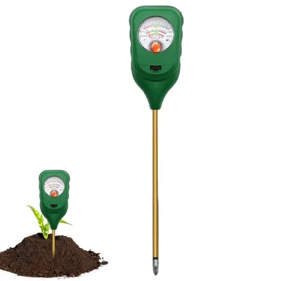 Produktbild von 3-in-1-Bodentester für pH-Wert, Feuchtigkeit und Nährstoffe, ideal für Garten, Rasen, Landwirtschaft & Outdoor-Pflanzen, batterielos, einfach zu bedienen