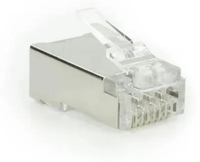 Image de ACT CAT6A pass-through shielded modular RJ45 connector (TD168P)