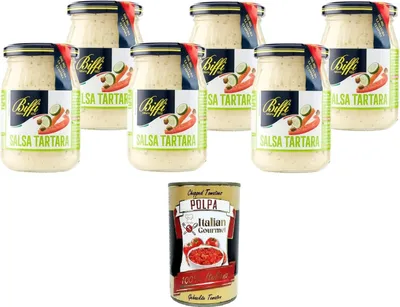 Produktbild von Biffi - Salsa Tartara - Multipack - Tartarsauce - Multipack - 6 Gläser à 180 g + Italian Gourmet polpa 400g
