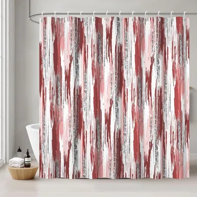 Immagine prodotto di Tenda da doccia antimuffa, 180 x 180 cm, color bordeaux, in poliestere