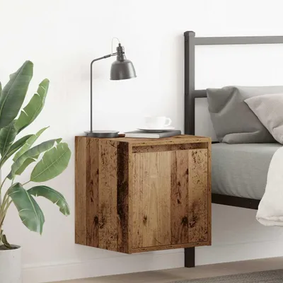 Produktbild von vidaXL Wand-Nachttisch Altholz-Optik 38x34x40 cm
