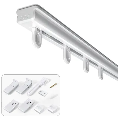 Image de Tringle à rideaux extensible - Aluminium - 70 à 120 cm - Sans perçage