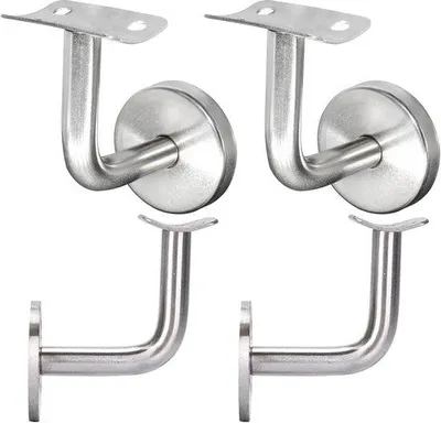Produktbild von Famanu RVS Treppengeländerhalter Set mit Abdeckkappen - 4 Stück