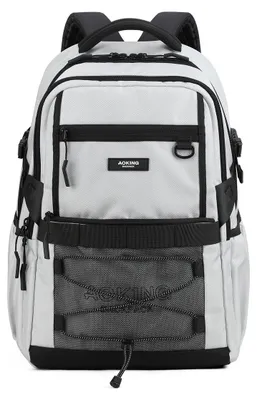 Image de Zaino Aoking Uni con Tasche Multifunzionali e Chiusura Zip 34x19x47 cm Black B UNICA