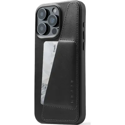 Image de Mujjo Etui portefeuille en cuir Apple iPhone 15 Pro Max MagSafe (noir)